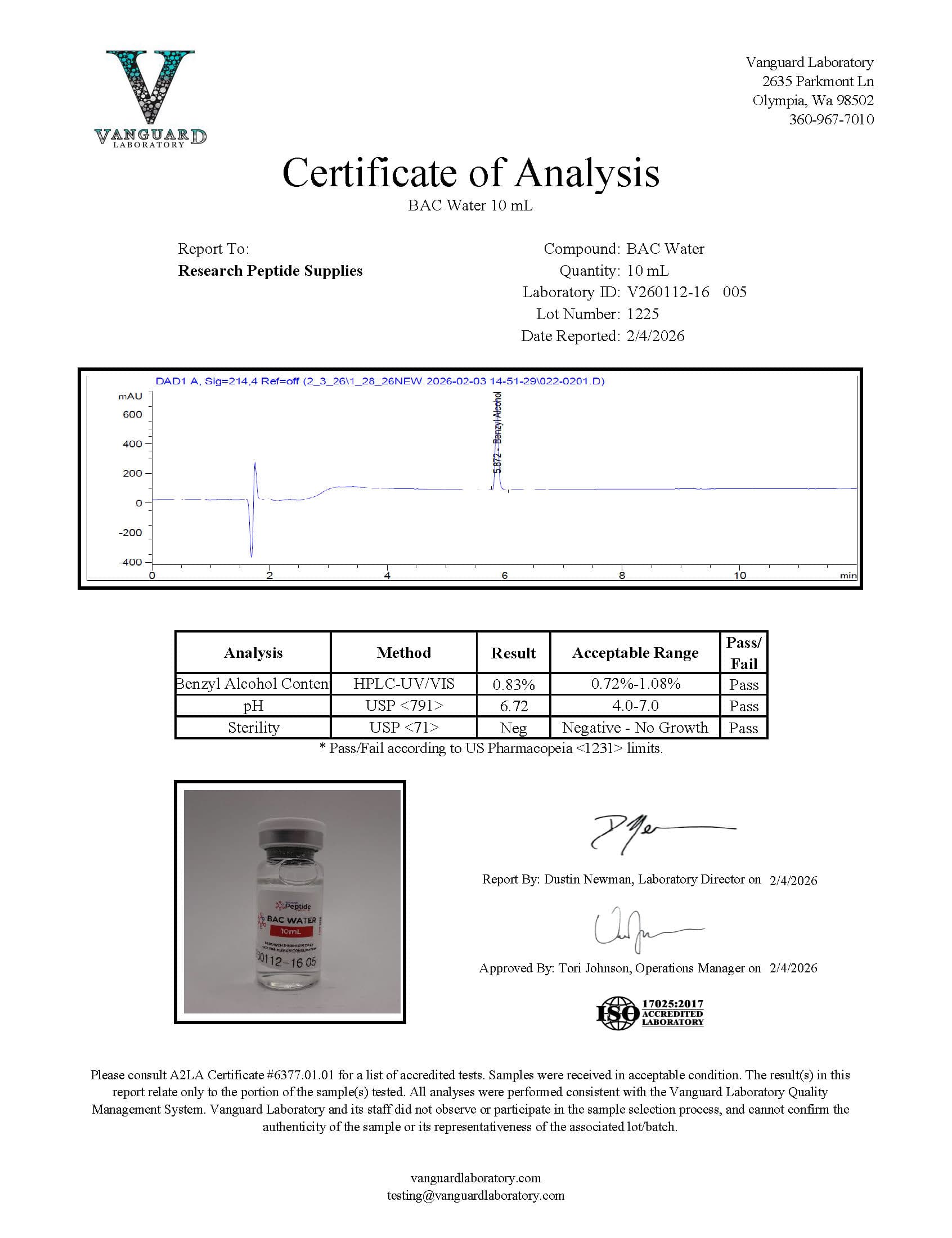 BAC Water 10mL